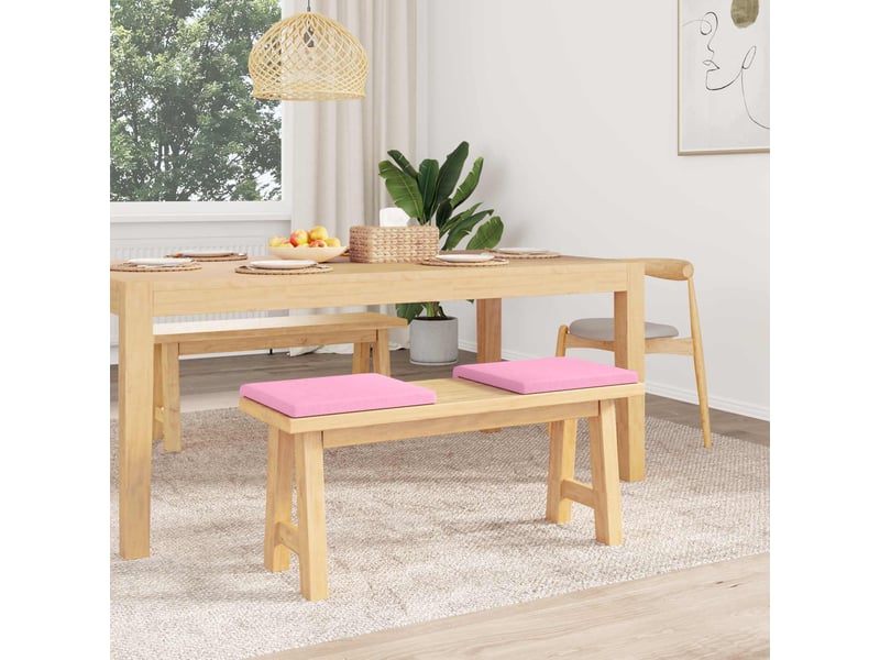  Lot de 2 coussins de banc, coussins d'assise, coussins pour chaisecanapé tissu rose profondeur 35 cm cf52512  - Conforama C