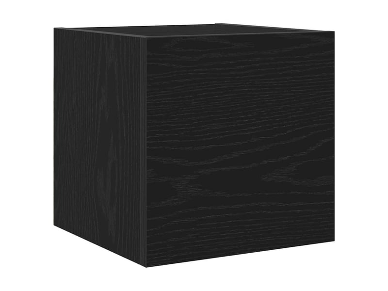 Meuble tv - banc tv - meuble de rangement mural 30,5 x 30 x 30 cm chêne noir bois d'ingénierie - Conforama A