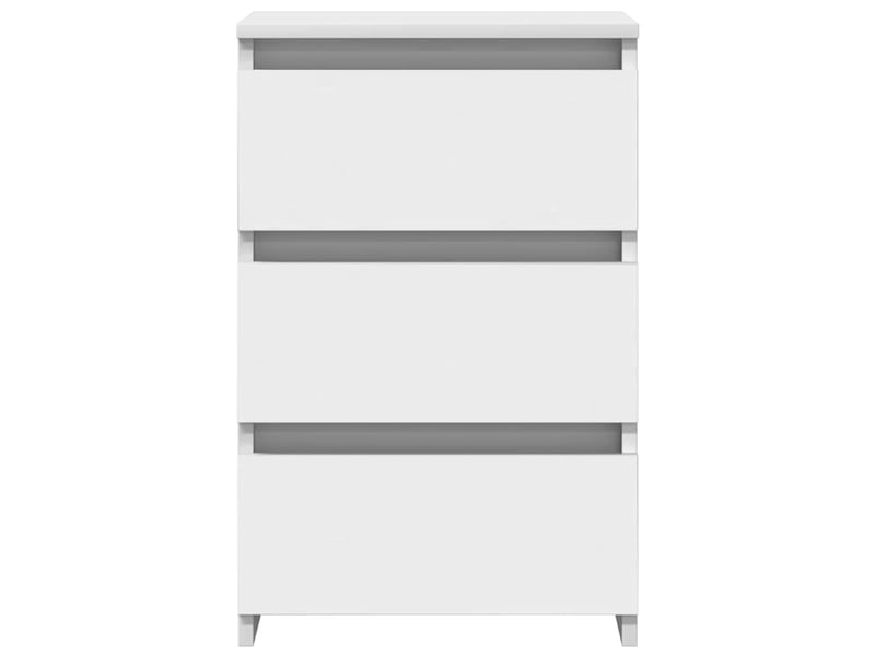 Lot de 2 tables de chevet - cabinet de chevet - table de nuit blanc 40x35x62,5 cm bois d'ingénierie  - Conforama C