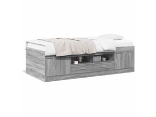 Lit simple 100x200 cm    coloris gris