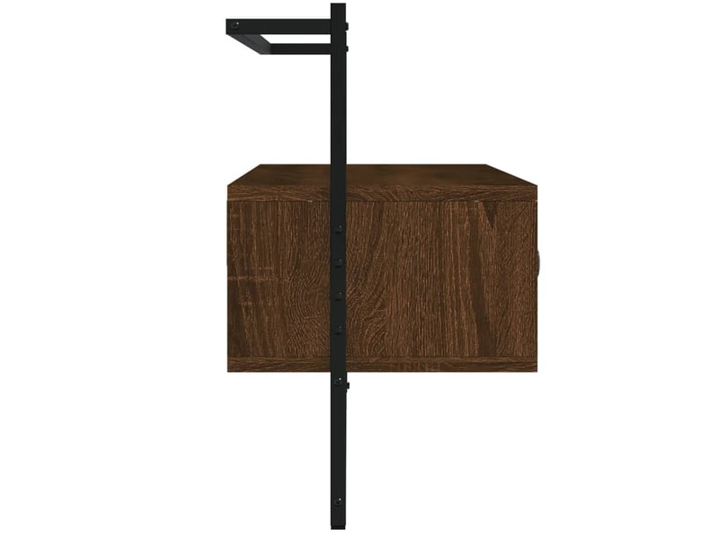  Meuble tv - banc tv - meuble de rangement mural chêne marron 100,5x30x51 cm bois d'ingénierie  - Conforama E