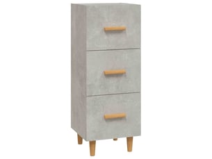 Buffet - bahut - meuble de rangement gris béton 34,5x34x90 cm bois d'ingénierie