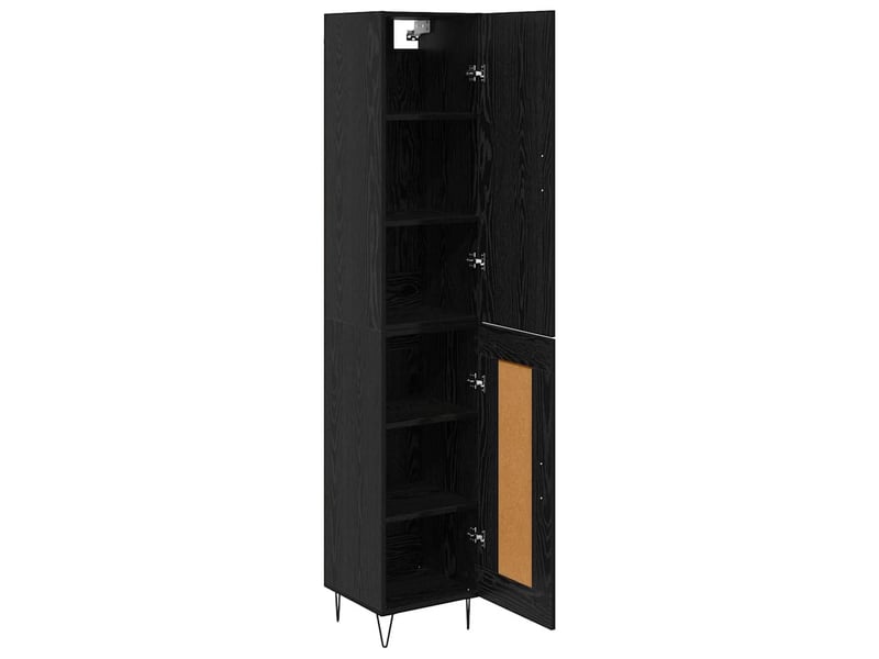  Buffet - haut armoire chêne noir 34,5 x 34 x 90 cm bois d'ingénierie  - Conforama E