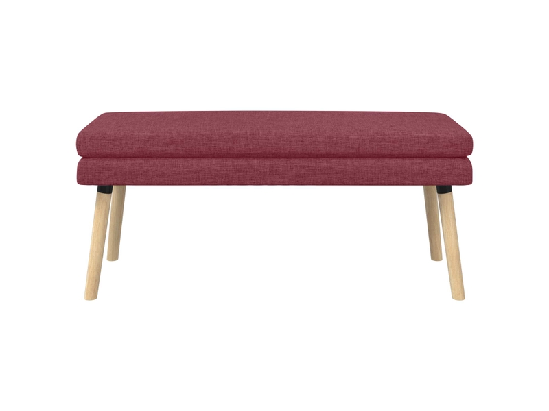  Banc d'entrée, banc à double couche bordeaux 110x40x47 cm tissu  - Conforama E