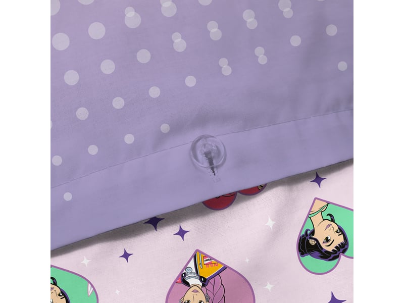  Parure de lit imprimée 100% coton, kpop demon hunters heart 140x200+63x63cm  - Conforama E