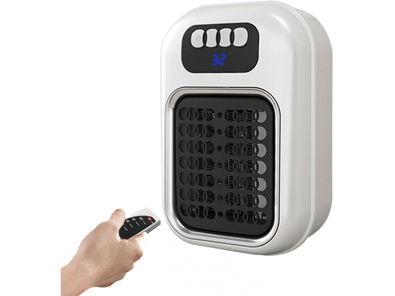 Chauffage mural électrique d'intérieur avec ventilateur de protection contre la surchauffe, blanc - Conforama A