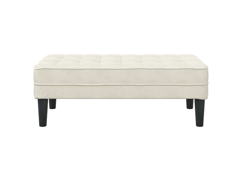 Banc chambre, banc de lit crème 113x57x39 cm velours - Conforama D