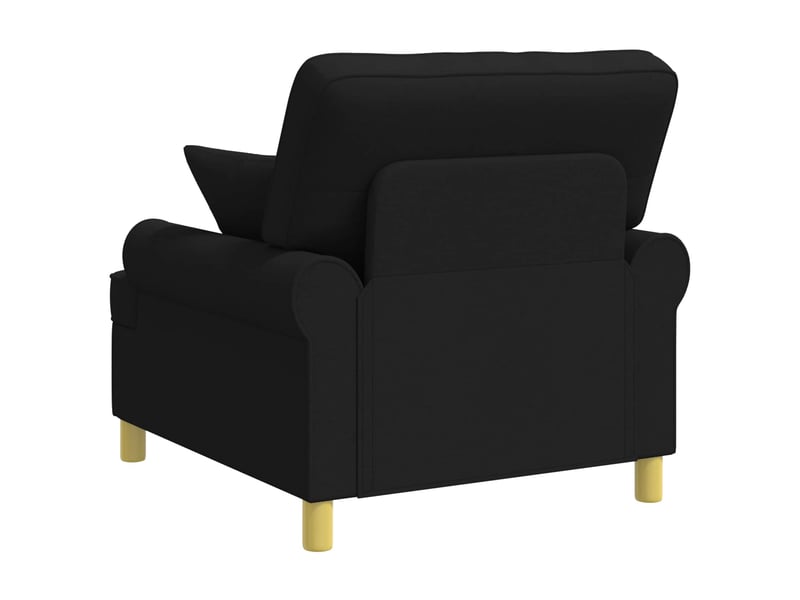Vidaxl fauteuil xl avec coussins noir tissu - Conforama E