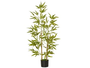 Plante artificielle d'intérieur de 120 cm en pot avec 336 feuilles, faux bambou réaliste pour une utilisation intérieure et extérieure