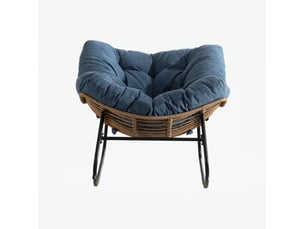Fauteuil fixe <strong>HAUSS SPOLE</strong> <strong></strong> Tissu bleu vendu A l'unité