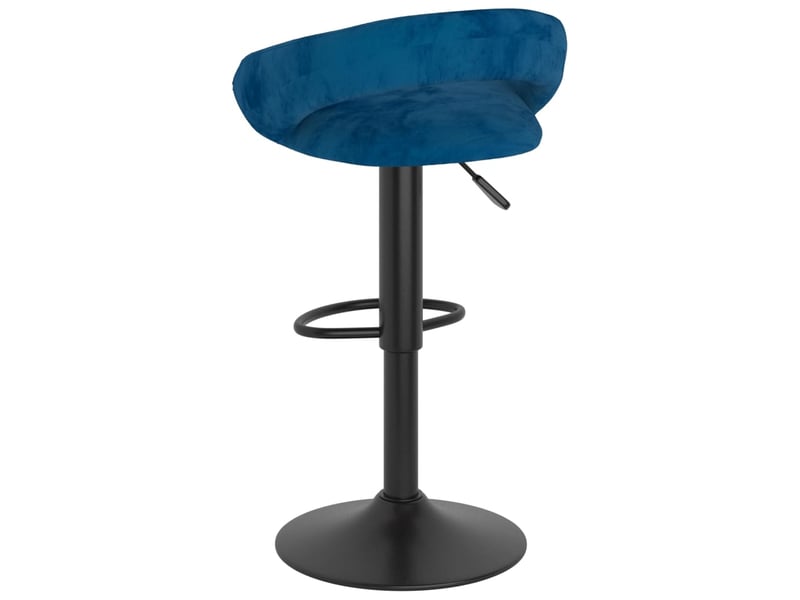  Lot de 2 tabouret de bar, chaise de bar bleu velours shl22264  - Conforama E