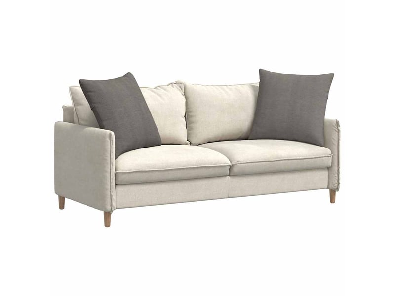  Lot de 2 coussins de canapé, coussins décoratifs gris clair 60 x 60 cm cf59072  - Conforama C