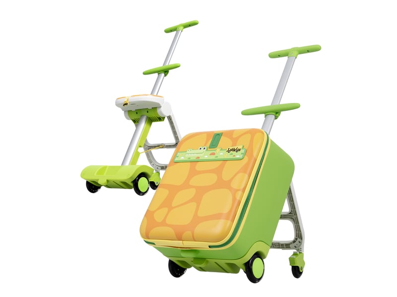 Valise enfant jovikids verte 3 en 1, 32 l, 4 roues, pliable et amovible - Conforama A