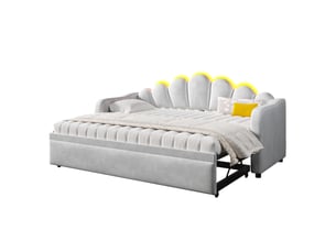 Lit gigogne 90x200 cm    coloris gris