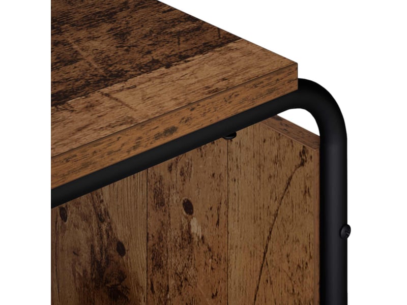  Meuble tv, banc tv 180x36x45 cm bois ancien bois d'ingénierie  - Conforama E