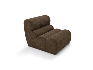 Fauteuil fixe <strong>SIA HOME</strong> <strong>1LOFVTBE</strong> Velours marron vendu A l'unité