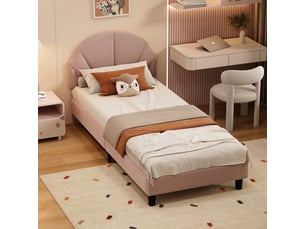 Lit simple 90x200 cm <strong>BRILVERDE </strong>  <strong></strong> coloris rose