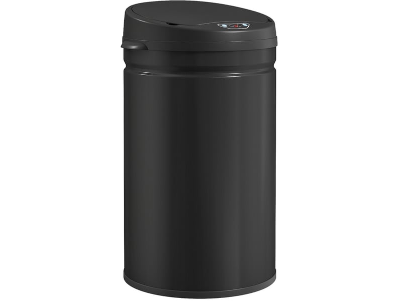  Poubelle à capteur 30 l noire en inox, fermeture silencieuse  - Conforama A