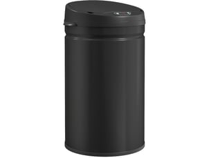 Poubelle à capteur 30 l noire en inox, fermeture silencieuse