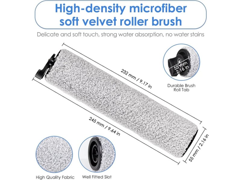  Lot de 2 brosses de rechange compatibles avec l'aspirateur-serpillère sans fil tineco ifloor 3floor one s3ifloor 2  - Conforama C