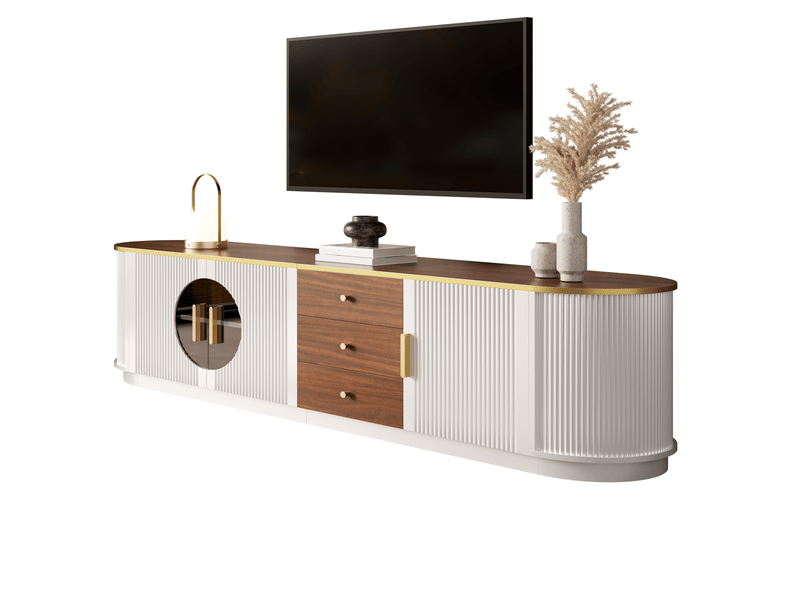  Meuble tv 3 portes et 3 tiroirs 180 cm evryae  - Conforama A