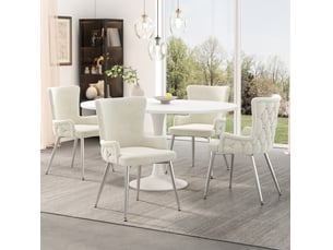 Lot de 2 chaises de salle à manger moderne 49x47x85 cm, chaises repas confort salon, métal et velours, beige et argenté