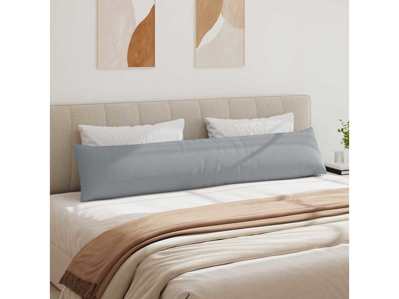  Lot de 2 coussins de canapé, coussins décoratifs tissu gris clair 200 x 40 cm cf58835  - Conforama D