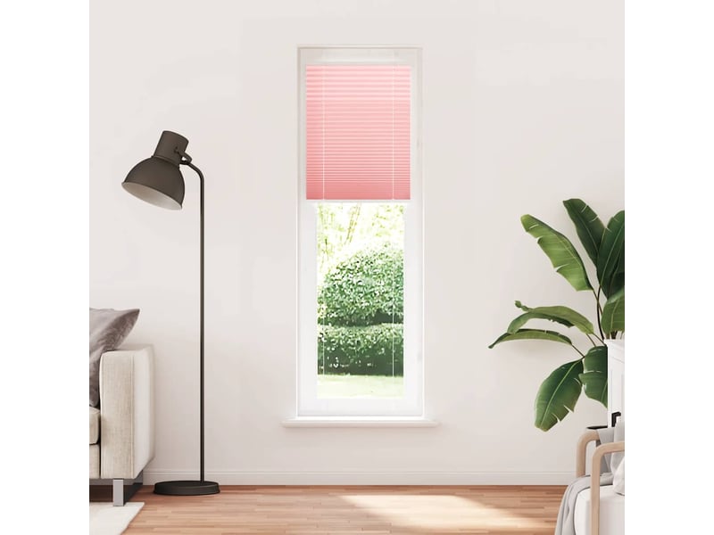 Store plissé, store de fenêtre rose 55x200 cm largeur du tissu 54,4 cm polyester cf46993 - Conforama A