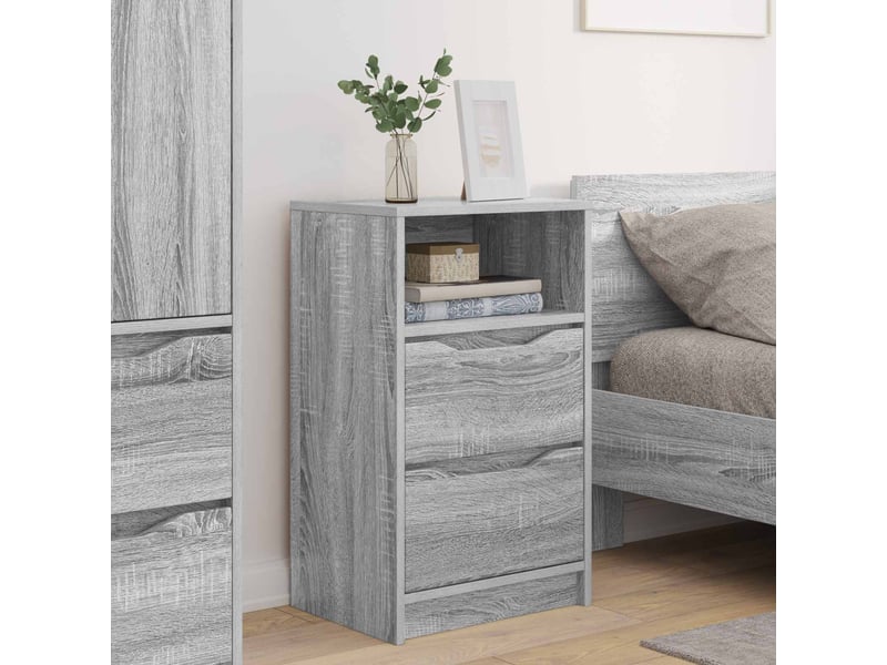  Tables de chevet - cabinet de chevet - table de nuit 2 pièces gris sonoma 40 x 30 x 467 cm  - Conforama C