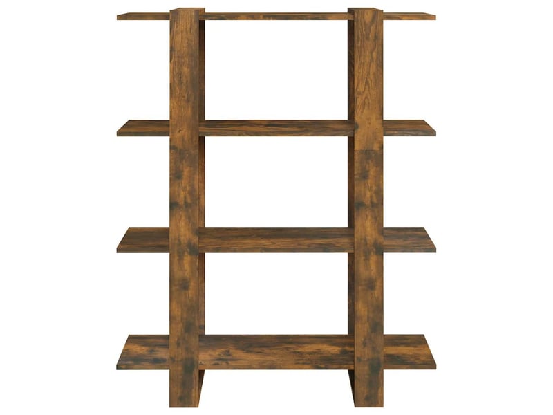  Bibliothèque, étagère de rangement chêne fumé 100x30x123,5 cm  - Conforama C