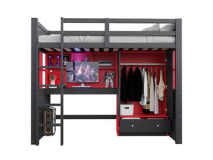 Lit mezzanine 90x200 cm <strong>DZMDIP</strong> <strong></strong> coloris bicolore