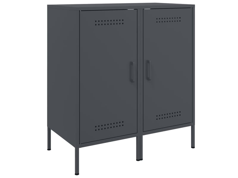  Buffets 2 pcs - bahut - meuble de rangement anthracite 36x39x79 cm acier  - Conforama A