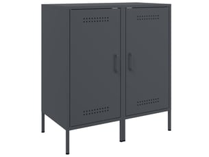 Buffets 2 pcs - bahut - meuble de rangement anthracite 36x39x79 cm acier