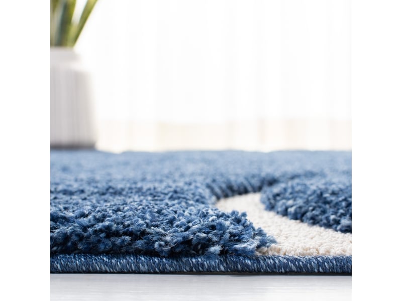  Tapis en polypropylène bleublanc, 122 x 183 cm  - Conforama D