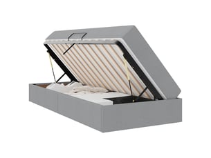 Lit avec rangement 90x200 cm    coloris gris