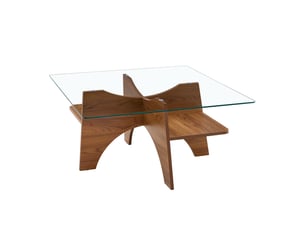Table basse carré(e) coloris marron <strong>WISHDOR</strong> <strong></strong> - 80 cmx80 cm