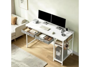 Bureau enfant 120 cm coloris blanc