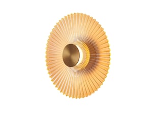 Applique design dorée disque plissé led 28 cm - ambrelia