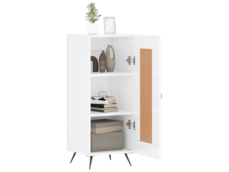  Buffet - bahut - meuble de rangement blanc brillant 34,5x34x90 cm bois d'ingénierie  - Conforama D