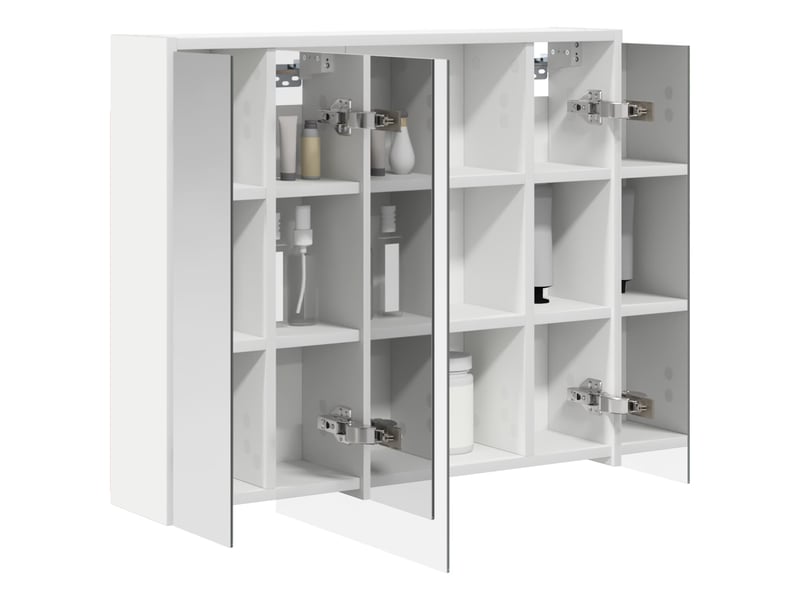 Armoire miroir salle de bain, meuble de rangement blanc 73.5x16x62.5 cm shl5014 - Conforama C