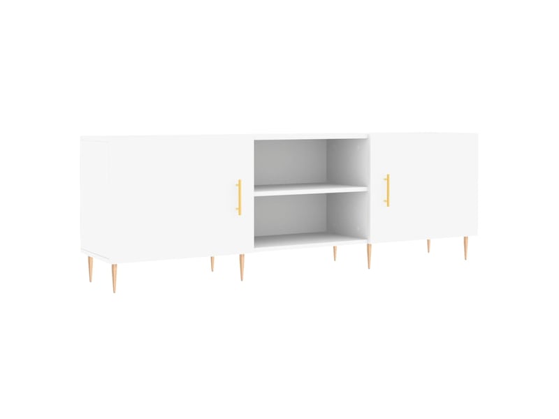  Meuble tv - banc tv - meuble de rangement blanc 150x30x50 cm bois d'ingénierie  - Conforama A
