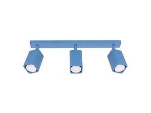 Plafonnier rayo 3l azur aluminium moderne 16.5x45x6cm