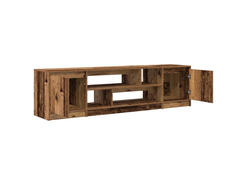  Meuble tv - banc tv - meuble de rangement vieux bois 188,5x41x50 cm bois d'ingénierie  - Conforama E