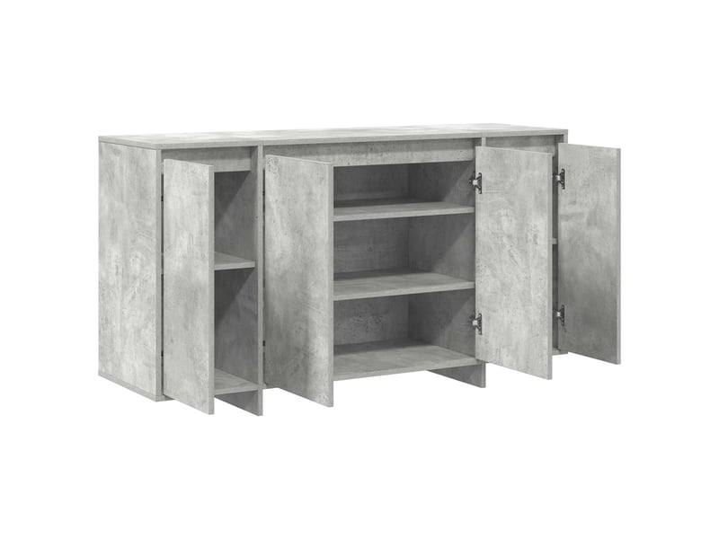 Buffet - bahut - meuble de rangement gris béton 135 x 41 x 75 cm bois d'ingénierie - Conforama E