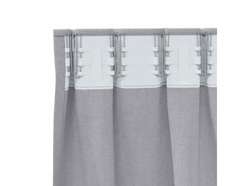 Lot de 2 rideaux occultants, rideaux black-out avec anneaux gris métal 245 x 140 cm cf44654 - Conforama E
