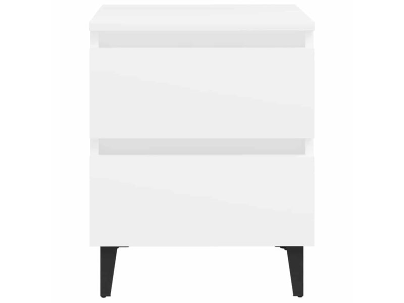  Lot de 2 tables de chevet - cabinet de chevet - table de nuit blanc 40x35x50 cm bois d'ingénierie  - Conforama C