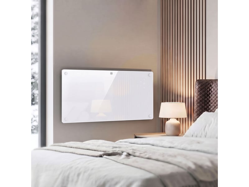  Radiateur électrique connecté wifi 2000 w, chauffage convecteur sur pied ou mural, télécommande, écran led, 15-22m²  - Conforama A