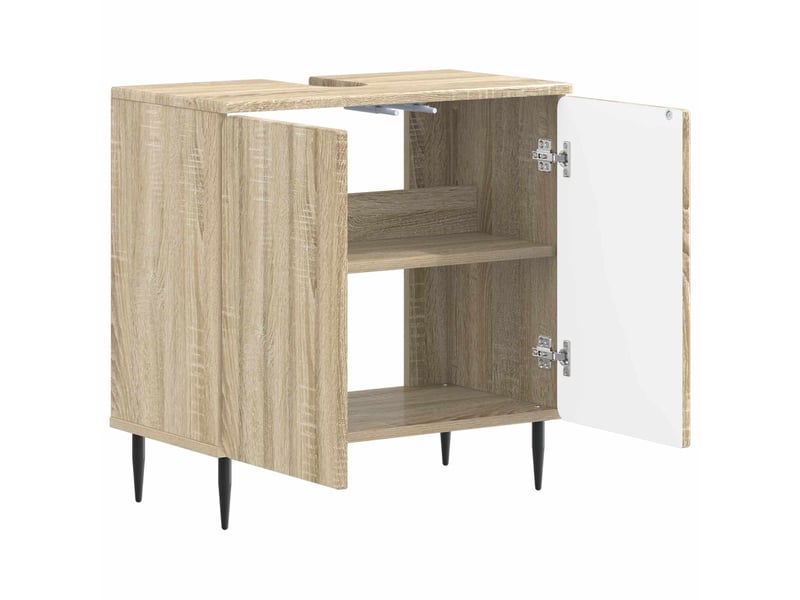  Meuble sous lavabo de salle de bain zwolle chêne sonoma cf64950  - Conforama C