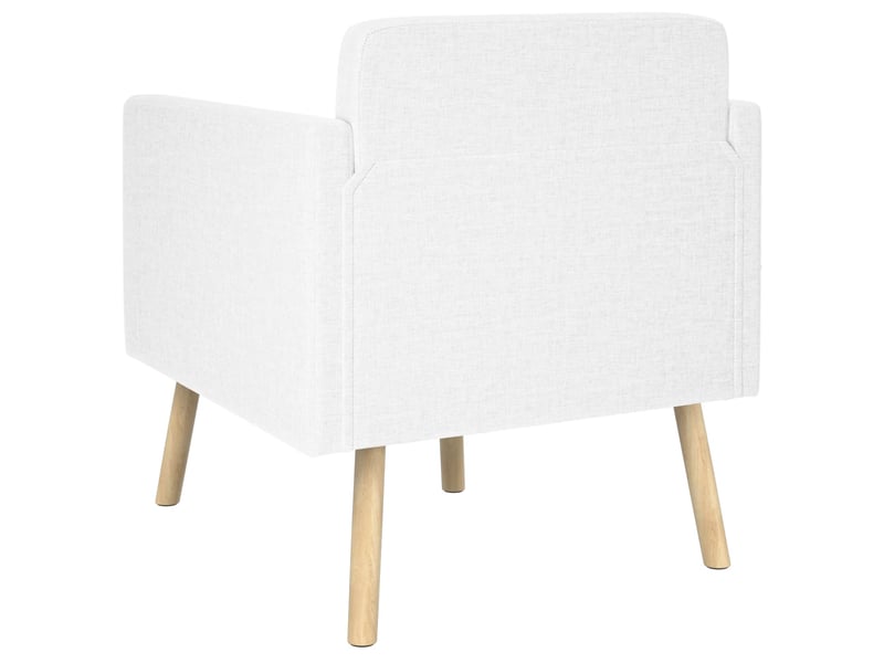 Vidaxl fauteuil d'appoint blanc tissu - Conforama E