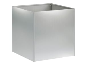 Jardinière - cache-pot de jardin argenté 20 x 20 x 20 cm acier galvanisé